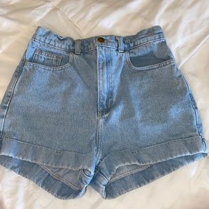 American Appeal high waisted jean shorts